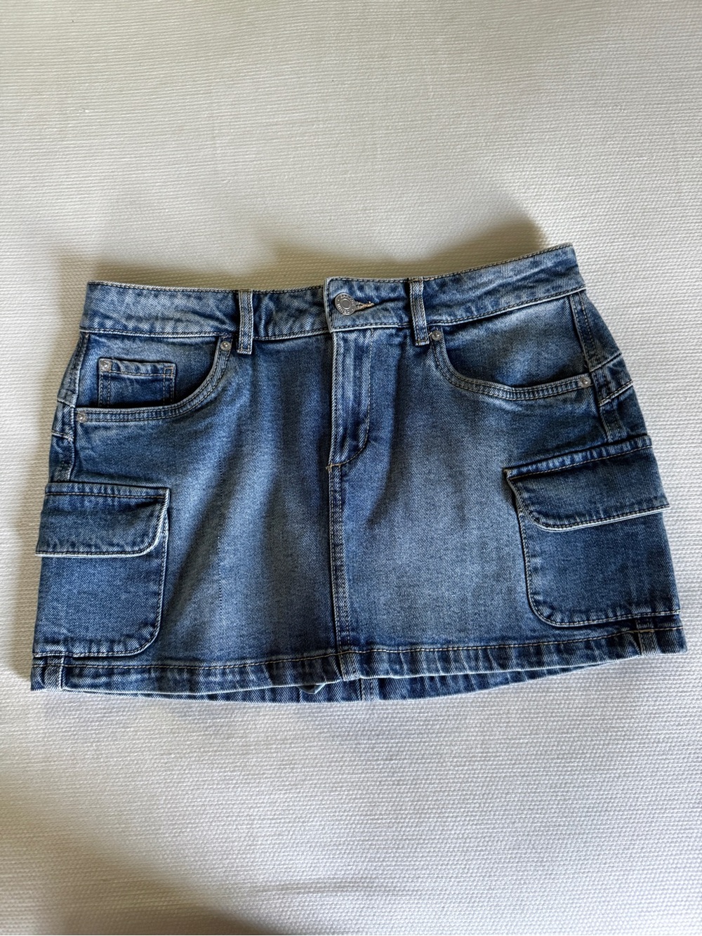 Garage Denim Cargo Skirt/Romper, sz M